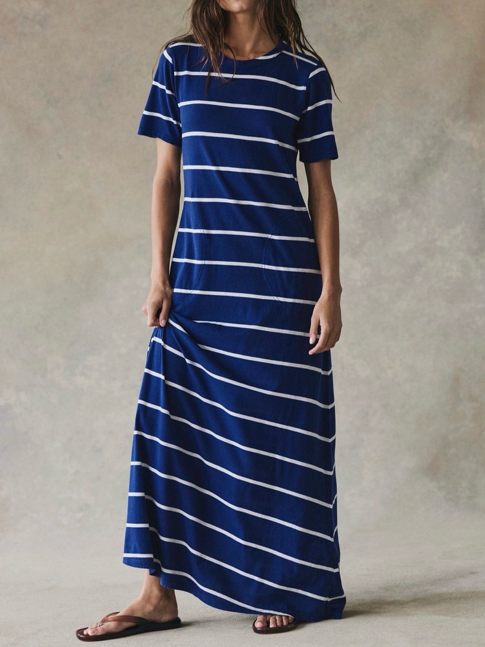 Free People Striped Cotton Maxi Sz S